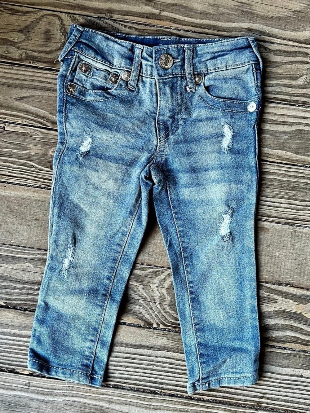 Kids True Religion Brand Jeans Distressed Blue Jeans 18 months